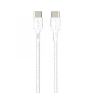 Promate 60W PD USB-C to USB-C 1.2 m Cable - White - POWERBEAM-CC.WHITE