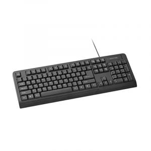 بروميت لوحة مفاتيح سلكية، مريحة الاستخدام، أسود - EASYKEY-1