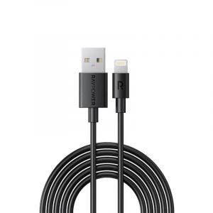 RAVPower USB A to Lightning Cable, 1m, Black - RP-CB1014