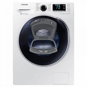 Samsung Washing Machines Front Load, 8 kg ,100% Drying ,6 kg , White - WD80K6410OW