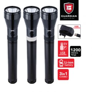 Sanford 3 in 1 Combo LED Rechargeable Flash Light With USB Port  - SF6303SLC