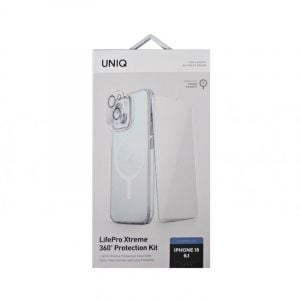 Uniq iPhone 15 Magclick Charging Lifepro Xtreme (AF) 360 Protection Bundle Pack  - 8886463686331