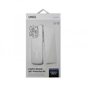 Uniq iPhone 15 Pro Magclick Charging Lifepro Xtreme (AF) 360 Protection Bundle Pack  - 8886463686355