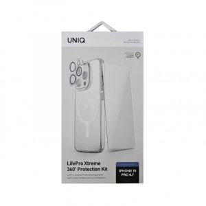 Uniq iPhone 15 Pro Max Magclick Charging Lifepro Xtreme (AF) 360 Protection Bundle Pack  - 8886463686379