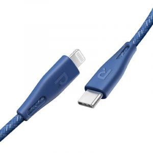RAVPower Cable 1.2m Nylon Braided Type-C to Lightning, Blue - RP-CB1004