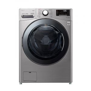 LG Washing Machine Front Load, 19 kg, Dry 100% 11 kg , Inverter Direct Drive, Wi-Fi, Silver/Steel - WS1911XMT