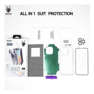 X Wolf DEER Shockproof Compact Protective Package for iPhone 15 Pro Max, Clear - 4010003